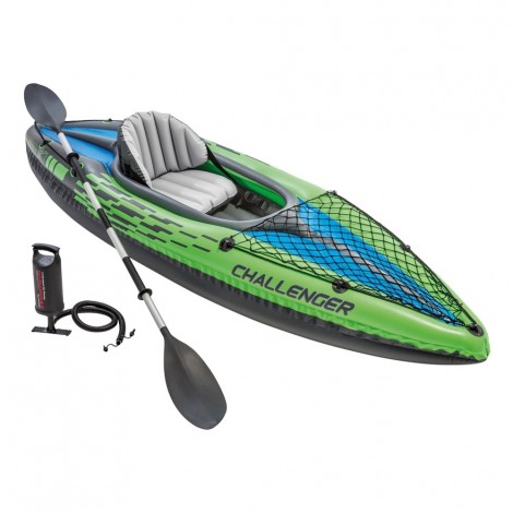 Kayak hinchable Intex Challenger K1 con 1 remo 68305NP