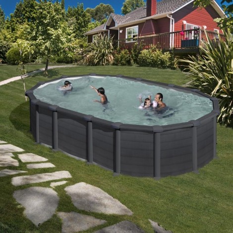 Piscina desmontable Gre Capri ovalada Grafito