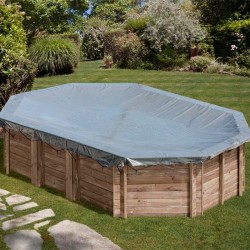 Cubierta invierno Gre Terra Pools ovaladas 550 g/m² Piscinas de madera