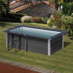 Piscina desmontable GRE de composite rectangular altura 124 cm KPCOR46