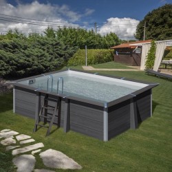 Piscina desmontable GRE de composite rectangular altura 124 cm KPCOR46