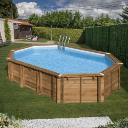 Piscina de madera GRE ovalada AVOCADO Wooden Pool GRE 790203