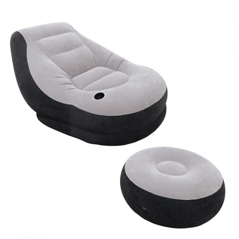 Sillón con reposapiés hinchable Intex 68564
