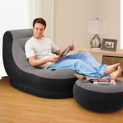 Sillón con reposapiés hinchable Intex 68564