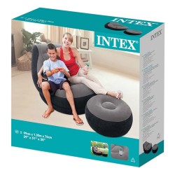 Sillón con reposapiés hinchable Intex 68564