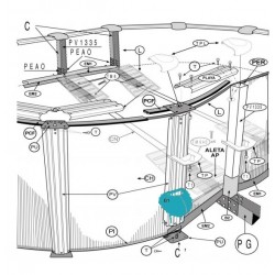 Protector inferior piscina imitación madera GRE PIPIWP