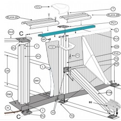 Perfil PVC flexible blanco piscina GRE PCF001440BP
