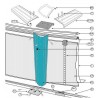 Kit de 8 perfiles verticales 12x129'5 cm color marrón piscina GRE