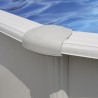Piscina desmontable GRE ovalada Atlantis altura 132 cm chapa blanca