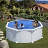 Piscina desmontable GRE redonda Atlantis altura 132 cm chapa blanca