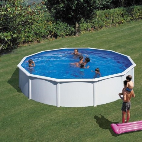 Piscina desmontable GRE redonda Fidji altura 120 cm chapa blanca