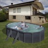 Piscina desmontable Gre Granada ovalada Grafito