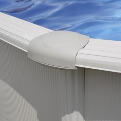 Piscina desmontable GRE ovalada Haití altura 132 cm chapa blanca