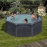 Piscina desmontable GRE redonda Grafito