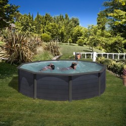 Piscina desmontable GRE redonda Grafito