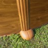 Piscina desmontable GRE redonda Mauritius altura 132 cm imitación madera