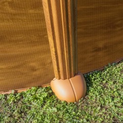 Piscina desmontable GRE ovalada Sicilia altura 120 cm imitación madera KITPROV513W