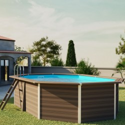 Piscina desmontable GRE de composite ovalada altura 124 cm