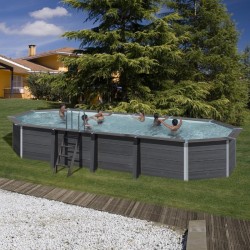 Piscina desmontable GRE de composite ovalada altura 124 cm