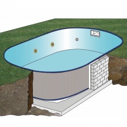 Piscina GRE enterrada ovalada Moorea profundidad 150 cm