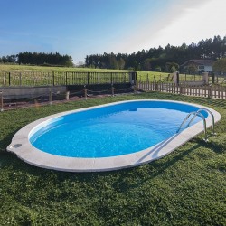 Piscina GRE enterrada ovalada Sumatra altura 120 cm