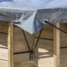 Cubierta invierno piscina GRE rectangular o cuadrada madera Terra Pools 550 g/m²