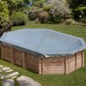 Cubierta invierno piscina GRE ovalada madera Wooden Pool 580 g/m²