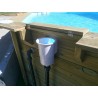 Piscina de madera GRE rectangular Evora Terrapools GRE 788029E