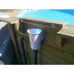 Piscina de madera GRE ovalada Orange 755x456 altura 146 cm