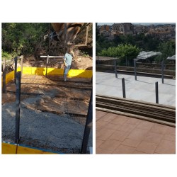 Piscina de madera GRE ovalada Orange 755x456 altura 146 cm