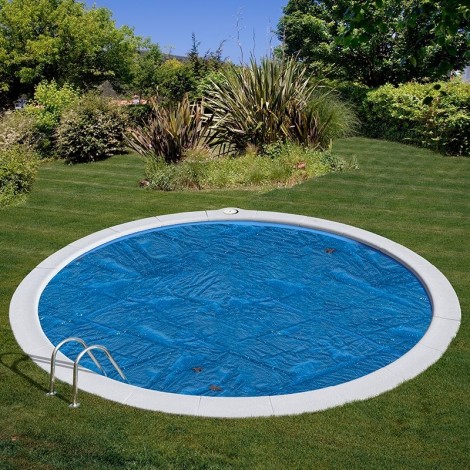 Cubierta isotérmica para piscina enterrada Gre redonda 300 micrones