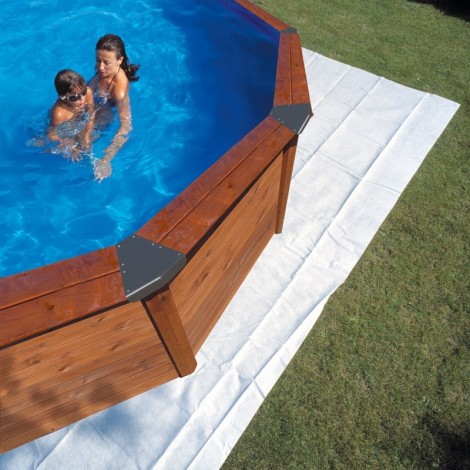 Manta protectora de suelo piscina GRE ovalada
