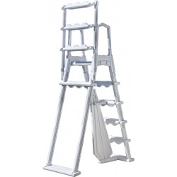 Escalera de seguridad piscina 120-132 cm peldaños antideslizantes