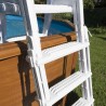 Escalera de seguridad piscina 120-132 cm peldaños antideslizantes