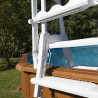 Escalera de seguridad piscina 120-132 cm peldaños antideslizantes