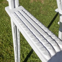 Escalera de seguridad piscina 120-132 cm peldaños antideslizantes