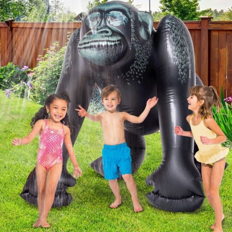 Gorila gigante hinchable con aspersor