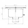 Sumidero antivortex acero inoxidable salida 1½" AstralPool