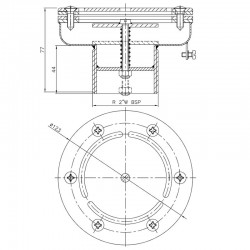 Boquilla de impulsión regulable de fondo inox AstralPool