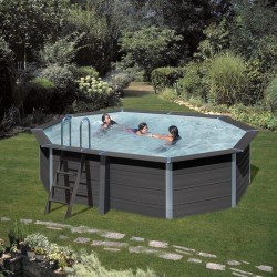 Piscina desmontable GRE de composite ovalada altura 124 cm