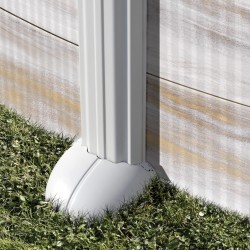 Piscina desmontable GRE ovalada Haití 610x375 altura 132 cm chapa blanca