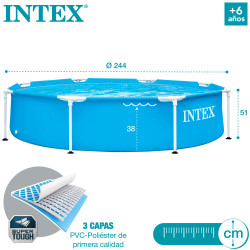 Piscina desmontable redonda INTEX Metal Frame