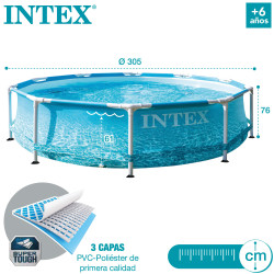 Piscina desmontable circular INTEX Metal Frame Beachside