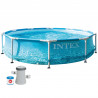 Piscina desmontable circular INTEX Metal Frame Beachside con depuradora