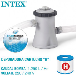 Piscina desmontable circular INTEX Metal Frame Beachside con depuradora