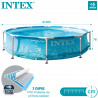 Piscina desmontable circular INTEX Metal Frame Beachside con depuradora