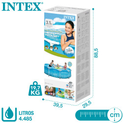 Piscina desmontable circular INTEX Metal Frame Beachside con depuradora