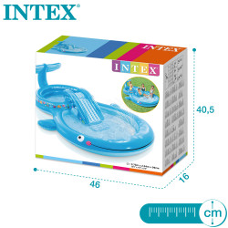 Centro de juegos hinchable INTEX ballena con pulverizador