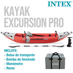 Kayak hinchable individual INTEX Excursion Pro