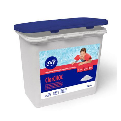 Cloro de choque granulado GRE envase 1 kg